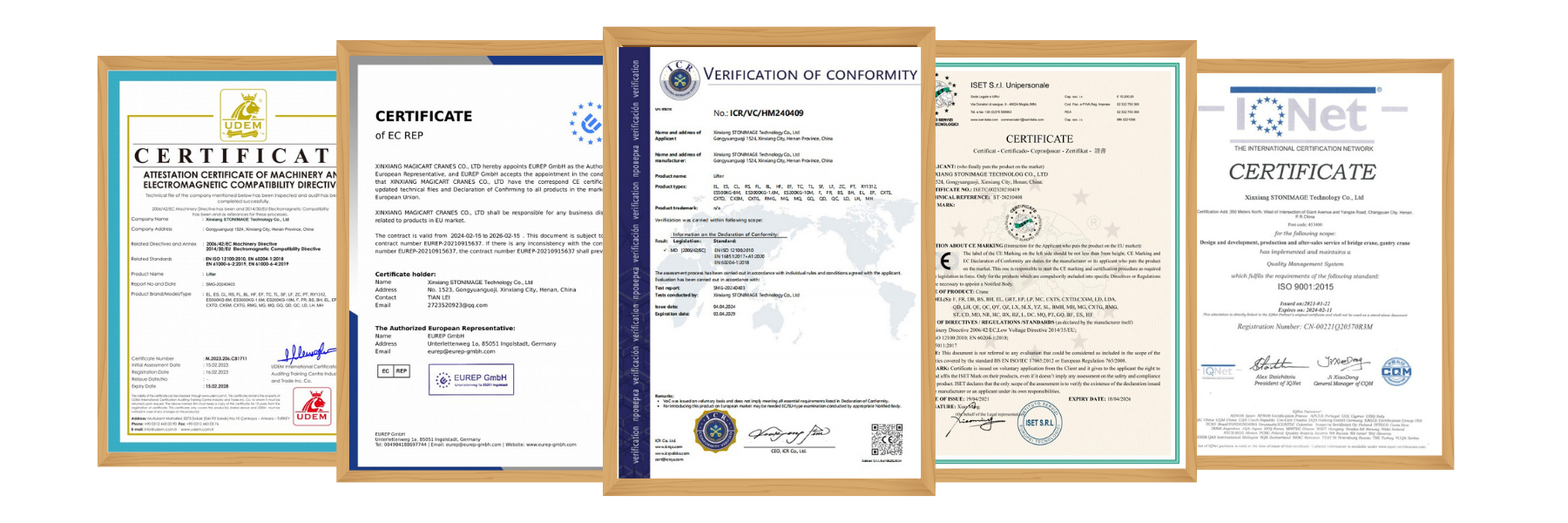 STONIMAGE Certificate STONIMAGE Certificate